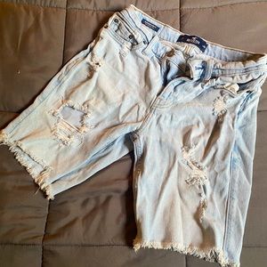Hollister Light Blue EPIC FLEX Jean Shorts 9”